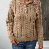 Chunky Cable-Knit Hooded Sweater