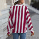 Vertical Stripe Button-Up Shirt