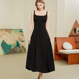 Black spaghetti strap slim fit dress