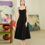 Mid length waist cinched dress