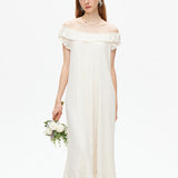 Off Shoulder Sleeveless A-line Dress