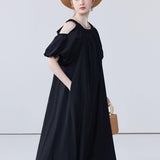 Off Shoulder Short Sleeved Dress