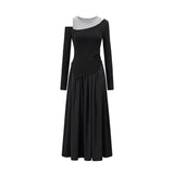 Black Long Sleeved Camisole Dress