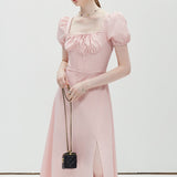 Pink Bubble Sleeve Dress
