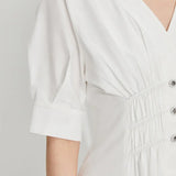 V-Neck Slimming A-Line Dress