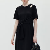 Round Neck Short Sleeved Dress