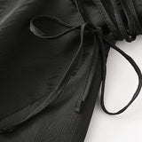 Black Strap Waist Cinching Dress