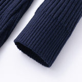 Round Neck Long Sleeved Knitted Dress