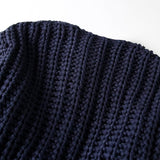 Single breasted coarse knitted jacket
