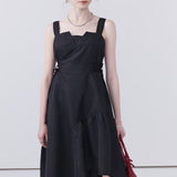 High Waisted A-Line Sleeveless Dress