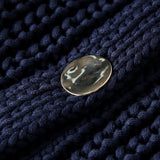 Single breasted coarse knitted jacket