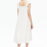 White Lace Patchwork Vest Dress
