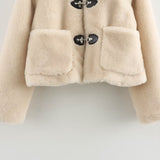 Spring buckle fleece jacket