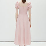 Pink Bubble Sleeve Dress