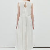 White Round Neck Dress