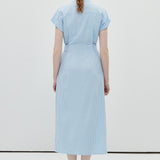 Collar Vertical Stripe Dress