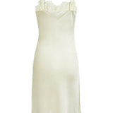 V-Neck Lace Mid Length Dress Set