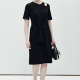 Round Neck Short Sleeved Dress