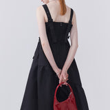 High Waisted A-Line Sleeveless Dress