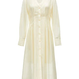 V-Neck Lace Mid Length Dress Set