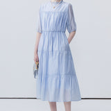 Round neck short sleeved dress