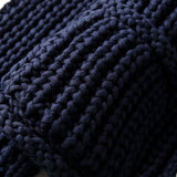 Single breasted coarse knitted jacket