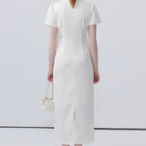 Standing Collar Buckle Cheongsam