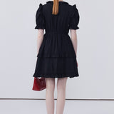 V-Neck Lace Up Dress