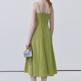 Waist Strap Dress with Knitted Cardigan