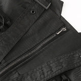 Black Strap Waist Cinching Dress