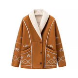 Tweed Collared Printed Coat