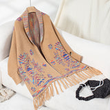 Geo Pop Fringe Cardigan Shawl