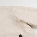 Color-block Round-neck Coat
