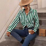 Vertical Stripe Button-Up Shirt