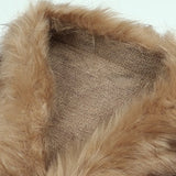 Houndstooth Faux Fur Cape