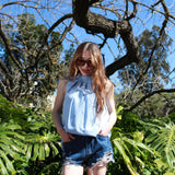 Distressed Fringe Hem Denim Shorts