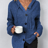 Hooded Knit Cardigan