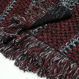 Boho Stripe Fringed Shawl