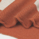 Abstract Buttoned Jacquard Sweater