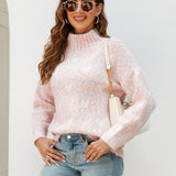 Mock Neck Bouclé Sweater