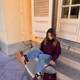 High necked knitted sweater