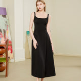 Black spaghetti strap slim fit dress