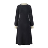 Round Neck Long Sleeved Knitted Dress