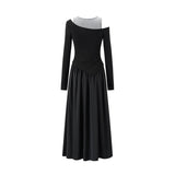 Black Long Sleeved Camisole Dress