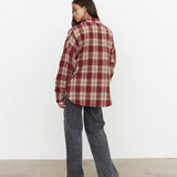Rust Red Plaid Casual Shirt