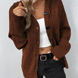 Hooded Knit Cardigan
