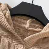 Chunky Cable-Knit Hooded Sweater