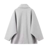 Collared Single-breasted Tweed Coat