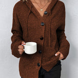 Hooded Knit Cardigan