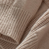 Basketweave Texture Crewneck Sweater